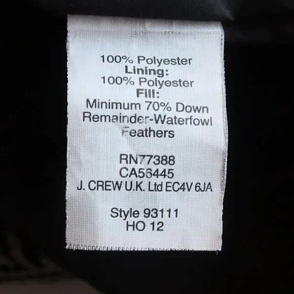 J. Crew Excursion Blogger Favorite Quilted Down Fill Vest Herringbone XS - Picture 16 of 16